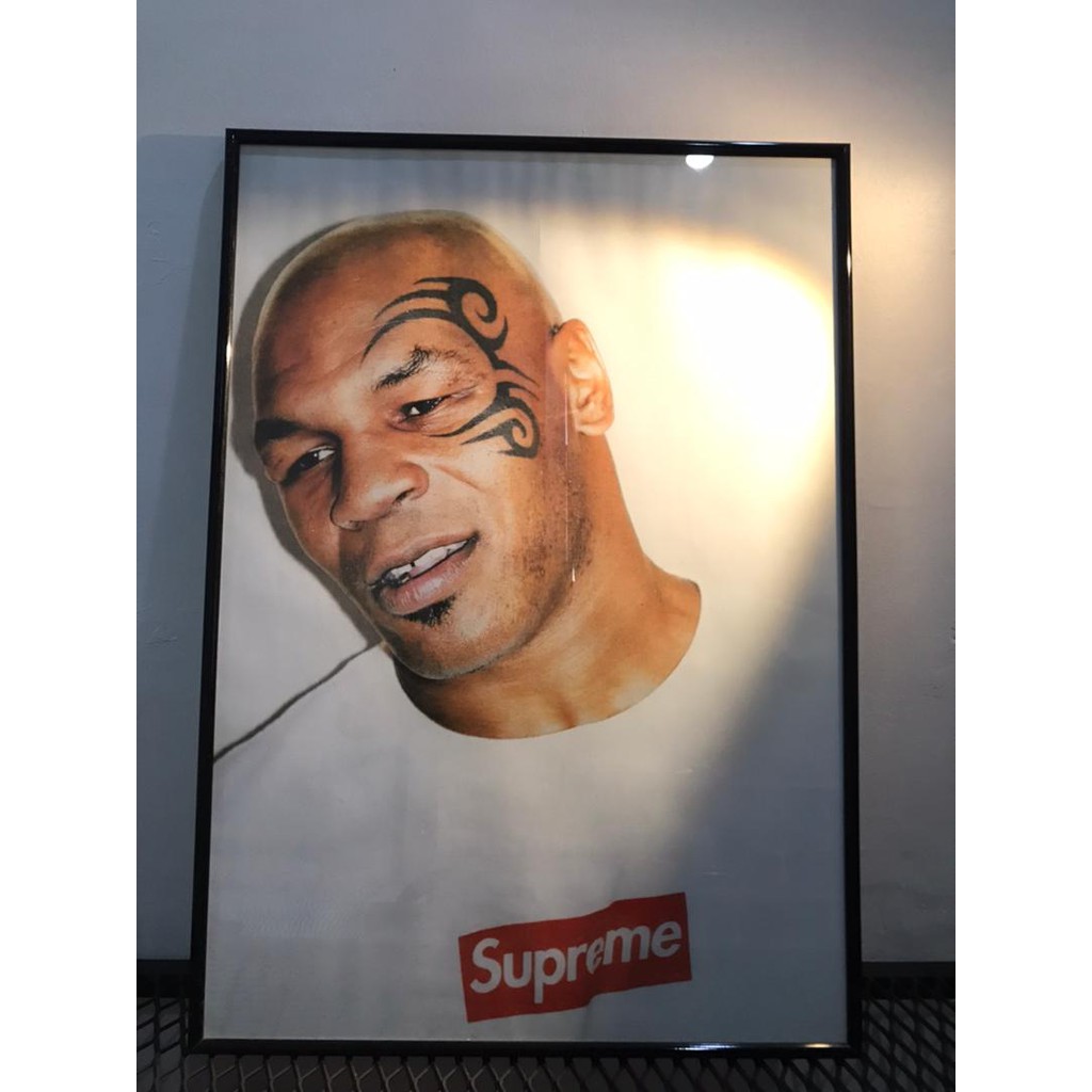 100% AUTHENTIC} SUPREME X MIKE TYSON POSTER WITH FRAME / READY