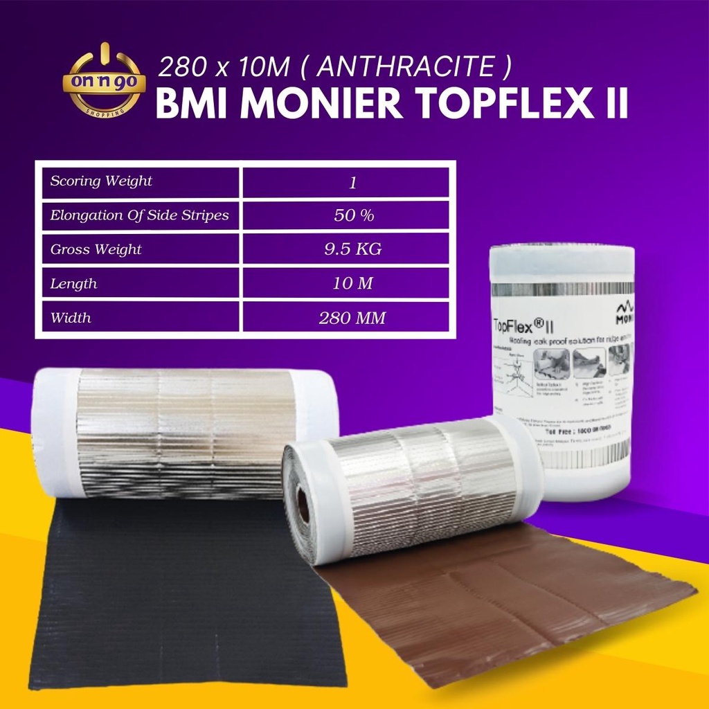 280 x 10M BMI MONIER TOPFLEX II ( ANTHRACITE ) | Shopee Malaysia