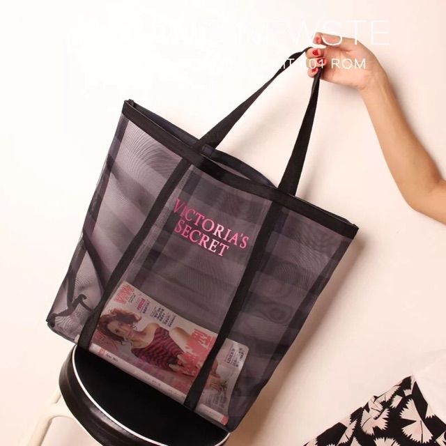 Victoria s Secret Mesh Net Tote Bag Shopee Malaysia