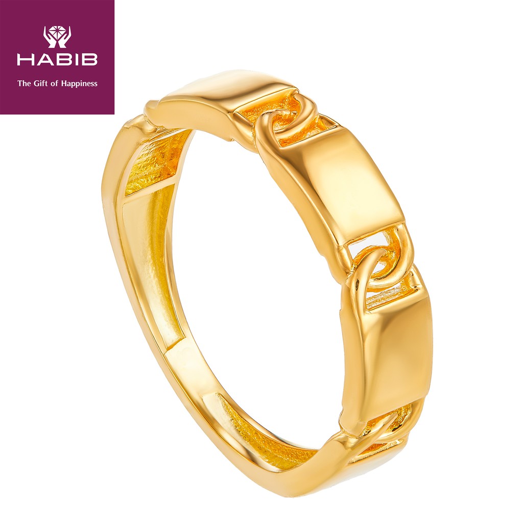 HABIB 916 Oro Italia Merida Gold Ring GR44720121 | Shopee Malaysia