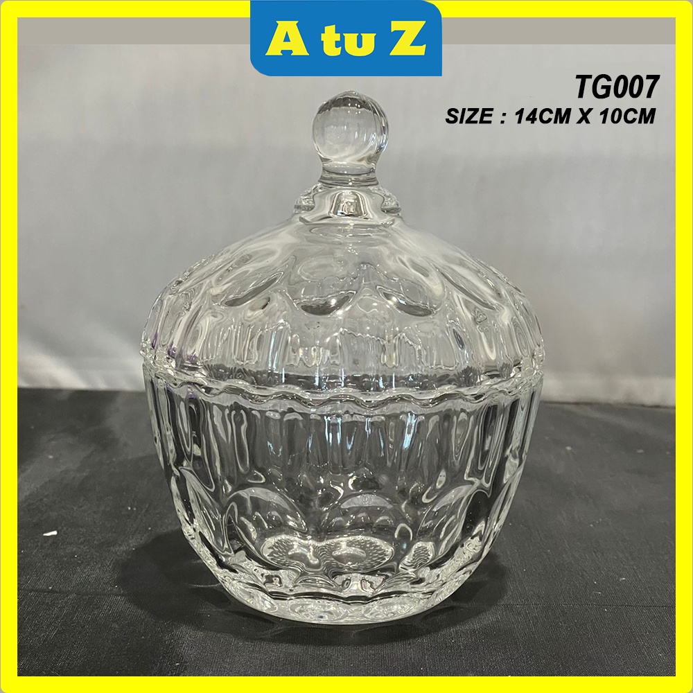 AtuZ Glass Jar Candy Bekas Kaca Coklat Crystal Sugar Bowl Wedding ...