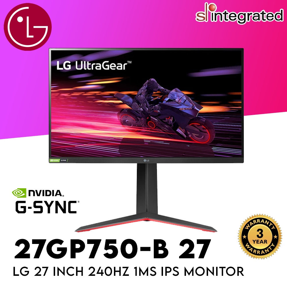 LG UltraGear 27GP750-B 27'' FHD 240HZ 1MS G-SYNC/FREE-SYNC HDR10 IPS ...