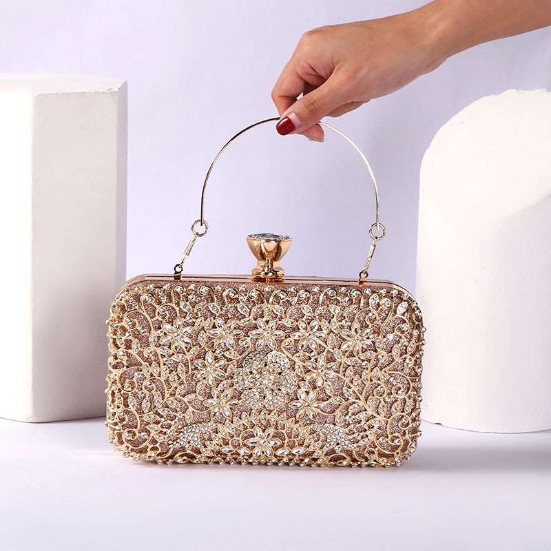 Elegant Flower Dinner Bag/Party Clutch/Blink Crystal/Beg Galas Tepi ...