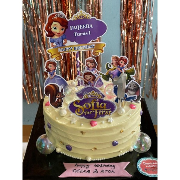 SOFIA THE FIRST CAKE TOPPER (FREE ADD NAME) | Shopee Malaysia