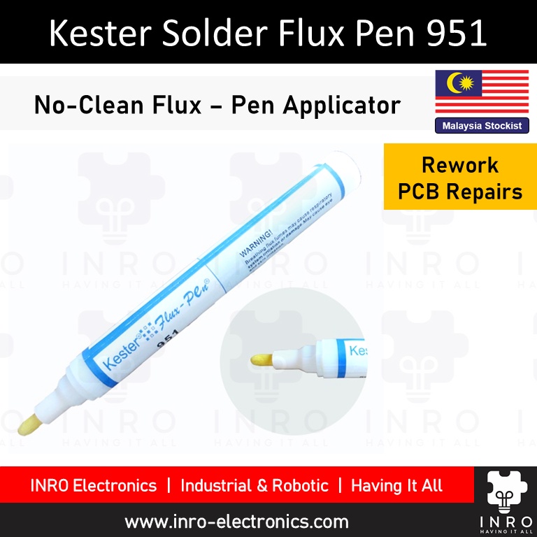 Kester 951 Flux Pen, Liquid Solder Flux, No Clean Shopee Malaysia