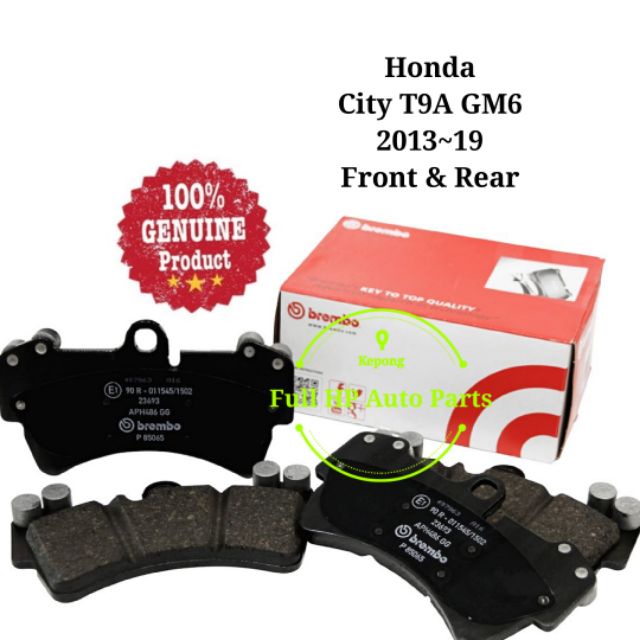 Original Brembo Brake Pad Honda City T9A GM6 GN2 2013 Present