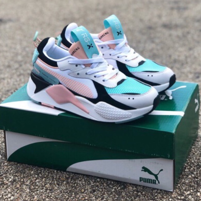 Puma rsx sales white green