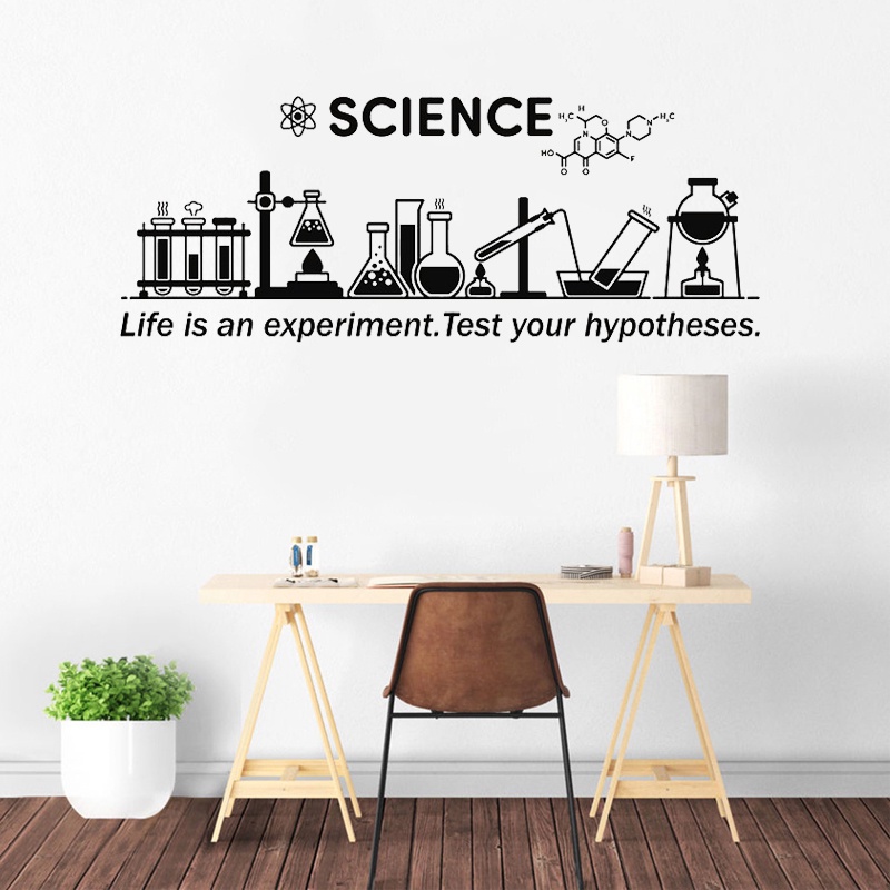 Science Vinyl Wall Sticker Inspire Chemical Lab School Classroom Decor ...
