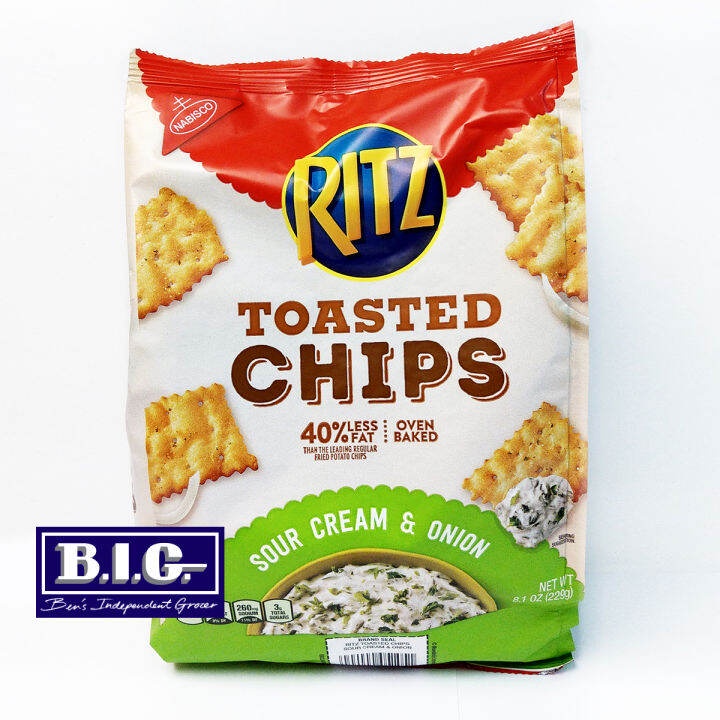 Nabisco Ritz Toasted Chips Sour Cream & Onion 8.1oz (EXP May 2023