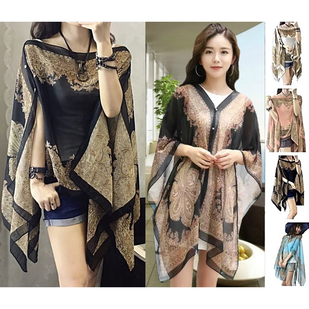 Baju Shawl Batik Silk Women Clothing Scarf | Shopee Malaysia