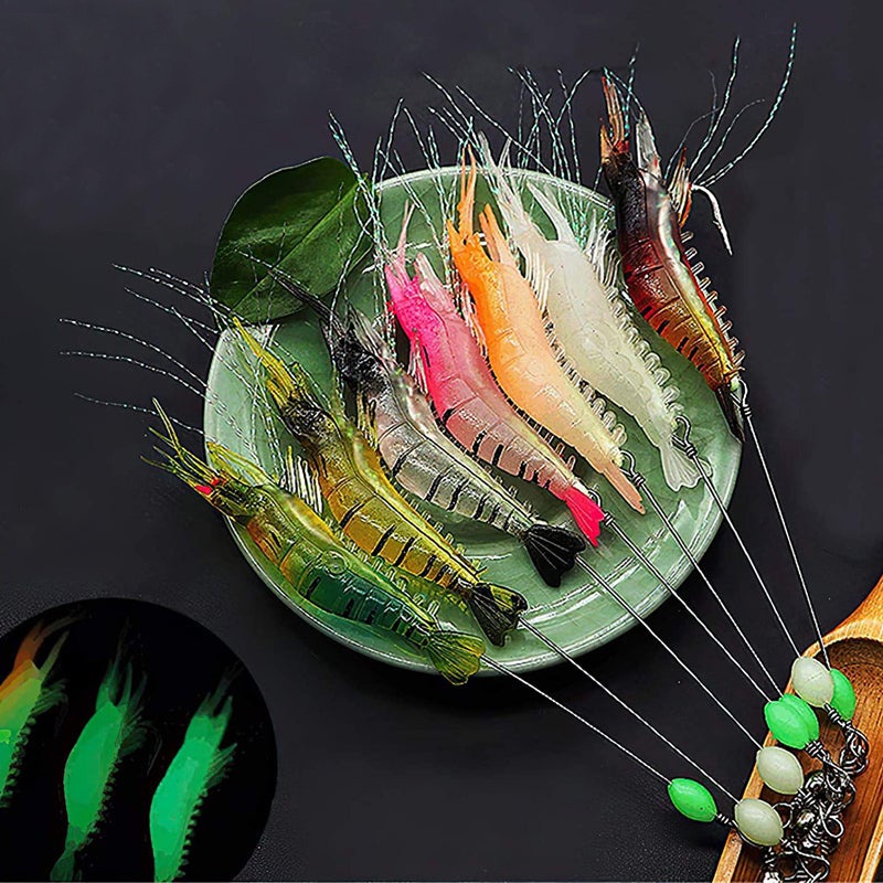 1piece /7 Piece Soft Shrimp Fishing Lures Set Silicone Artificial Bait