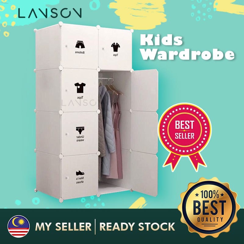 Almari baju murah almari kanak kanak Wardrobe cube DIY Multipurpose rak baju almari baju storage organizer/