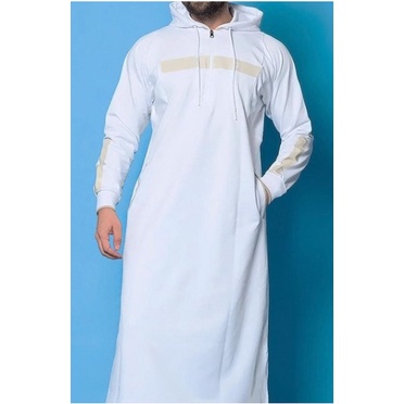 Jubah Arab Lelaki Long Sweatshirt Lelaki Jubah Muslim Size Plus