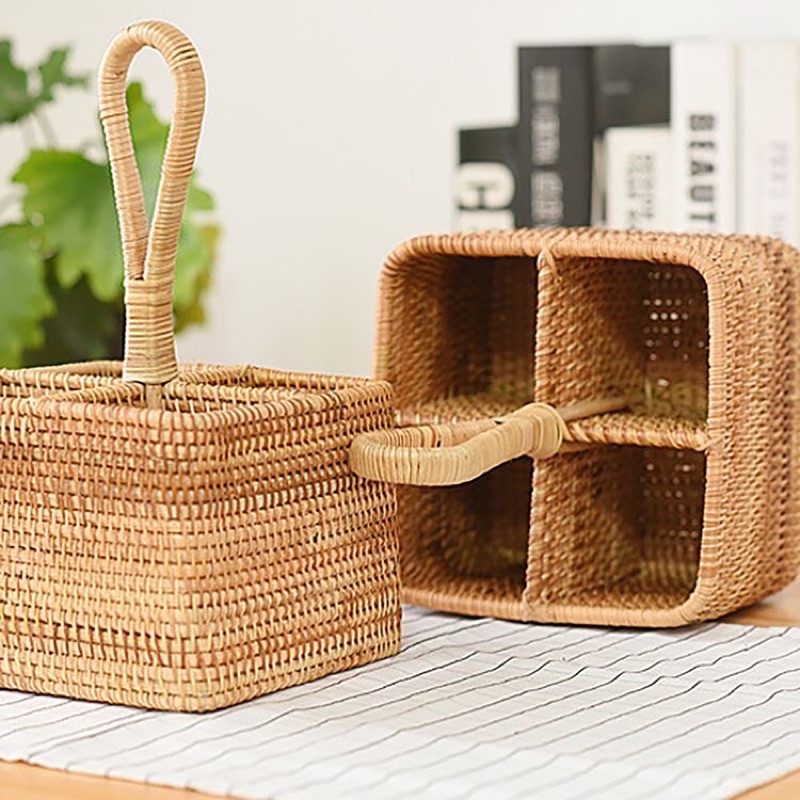 Square Rattan Spoon Holder | Shopee Malaysia