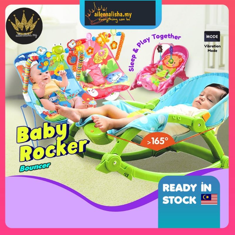 Baby Throne Newborn Baby Rocker Rocking Bouncer Safety Belt Swing Feeding