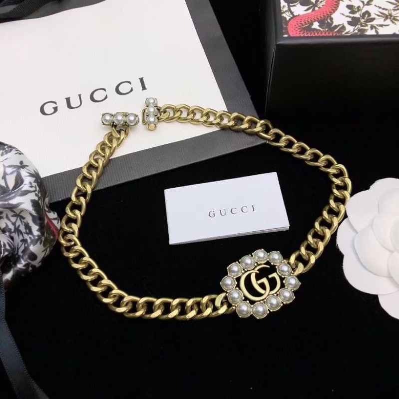 Pre order 14 days Gucci vintage thick chain necklace Shopee