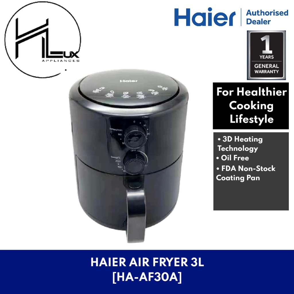 [MUST BUY !!!] HAIER AIR FRYER 3.0 LITER [HAAF30A] Shopee Malaysia