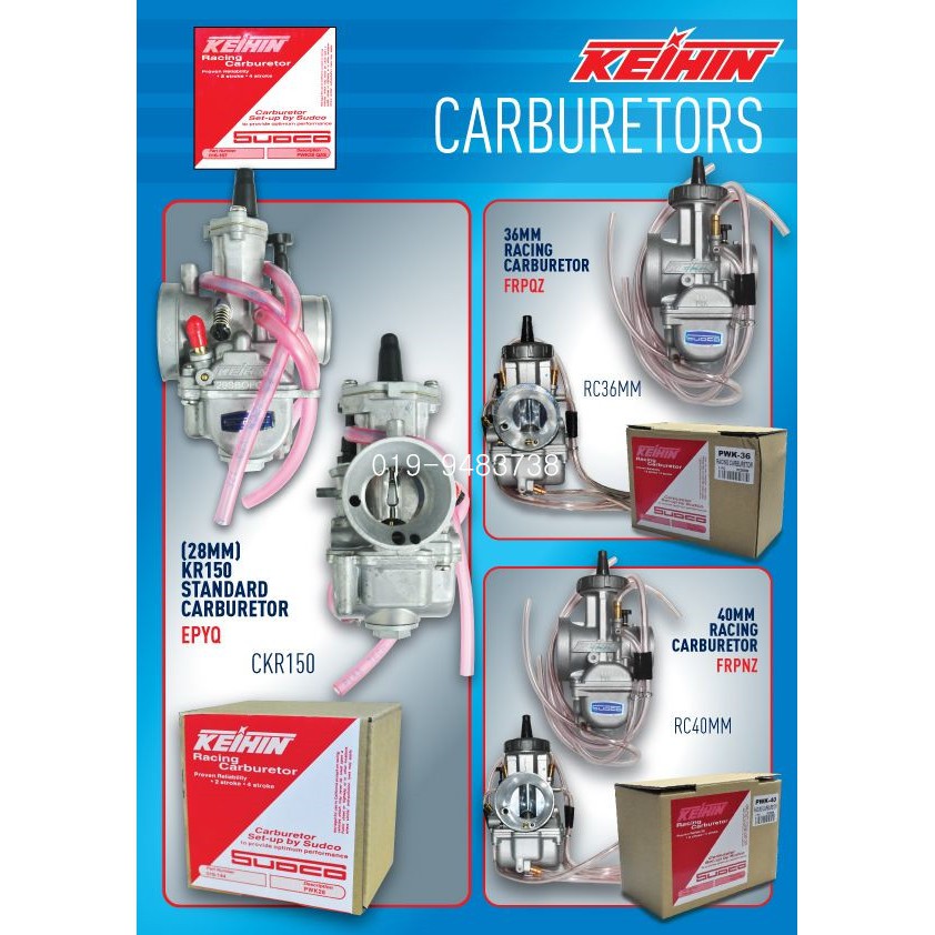 Keihin Sudco Racing Carburetor Power Jet PWK 28mm 36mm 38mm 40mm by OKO ...