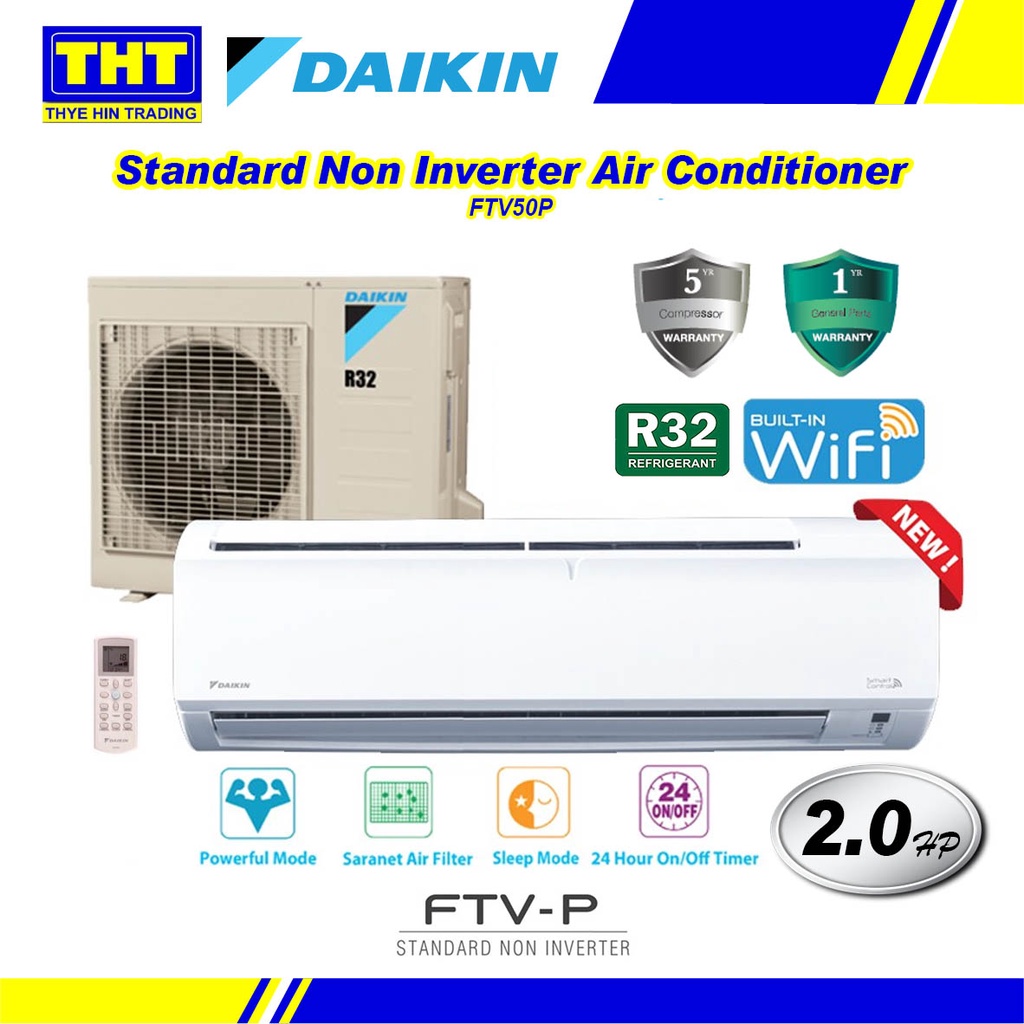 Daikin 2 0hp R32 Standard Non Inverter Air Conditioner With Smart