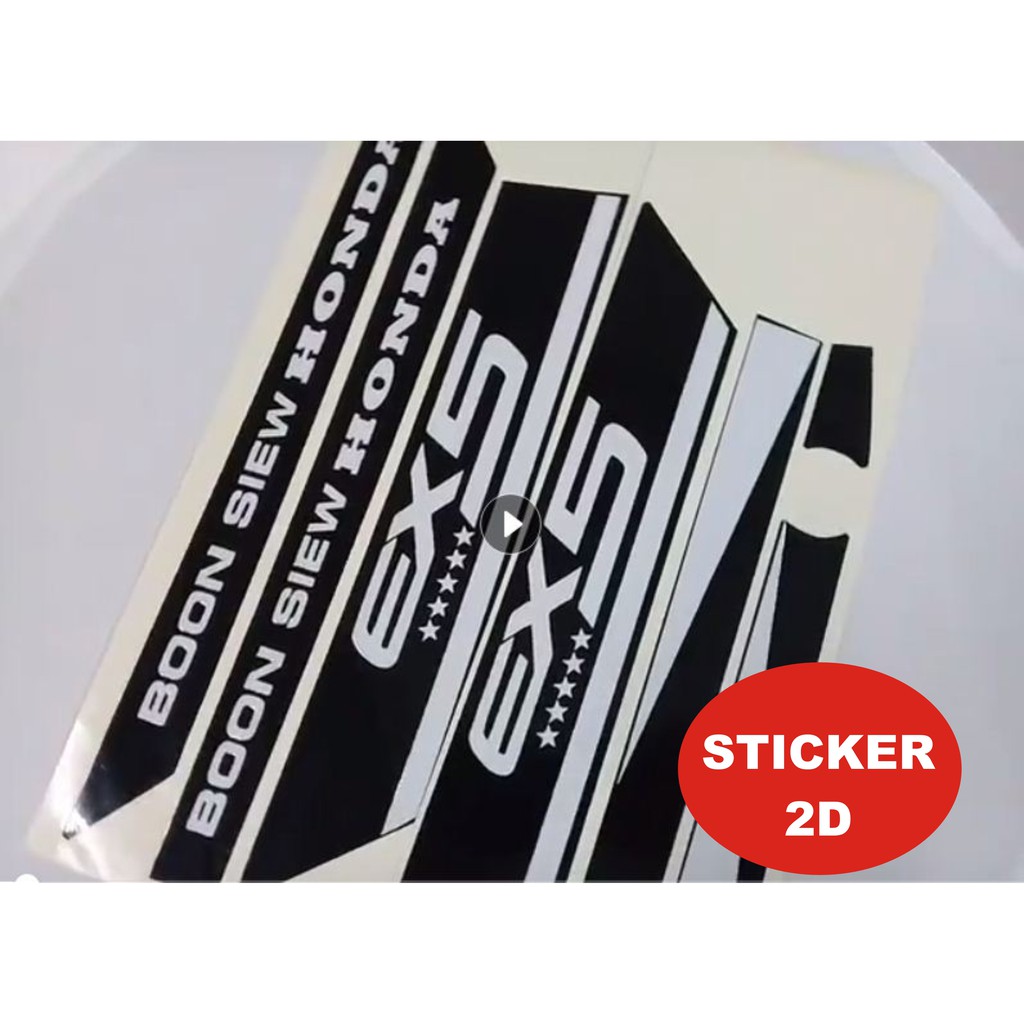 202205041033 HONDA EX5[2] C100 ORACAL STICKER 2D [BLACK AND WHITE