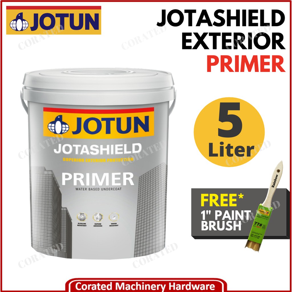 [CORATED] Jotun Exterior Jotashield Primer Sealer / Undercoat Paint ( Cat Luar ) 5 Liter *FREE 1