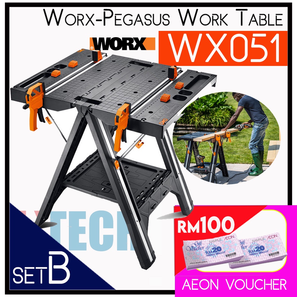 WORX WX051 PEGASUS FOLDING WORK TABLE AND SAWHORSE Shopee Malaysia