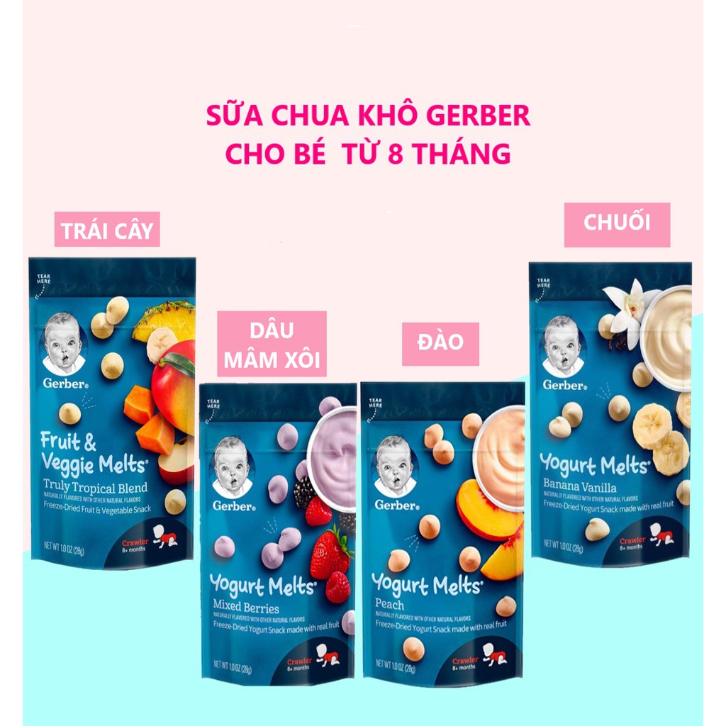 Gerber Yogurt Melts Dry Yogurt Gerber Yogurt For Baby | Shopee Malaysia