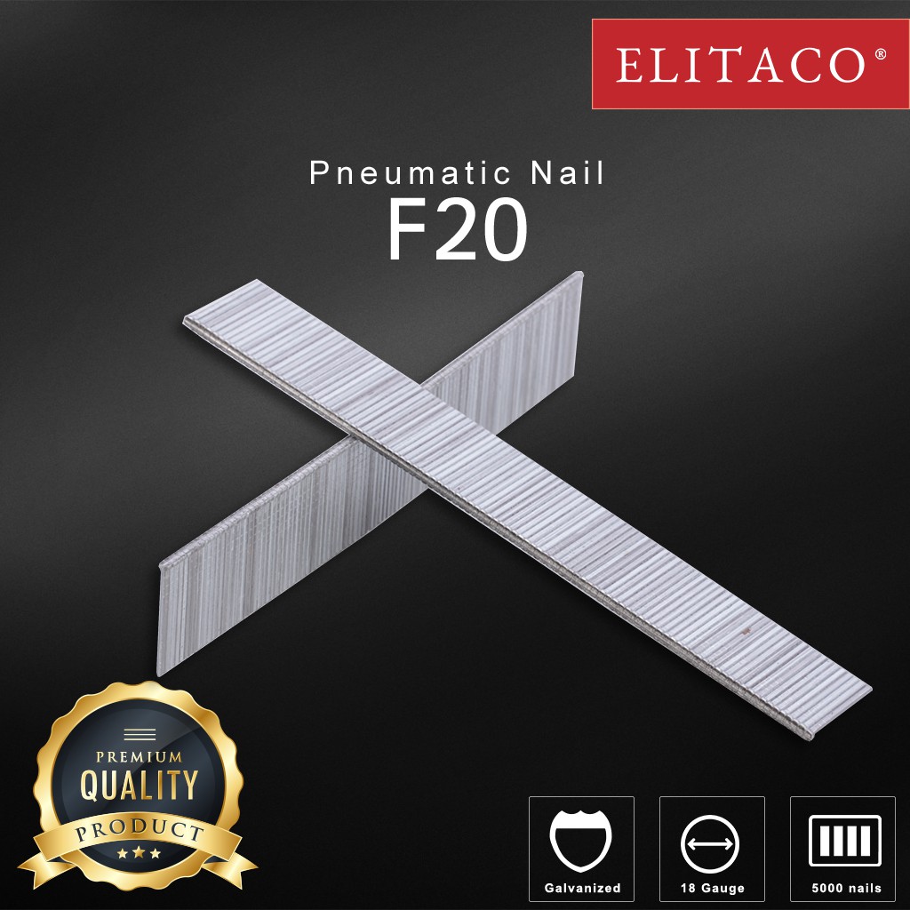 【elitaco】5000pcs Premium F Type Nail F10 F15 F20 F25 F30 F32 18 Gauge