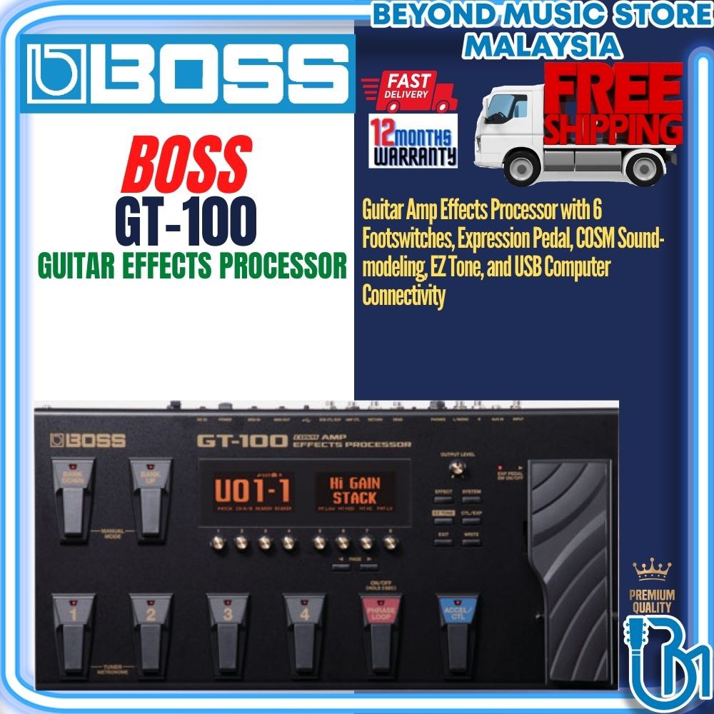 Boss GT100 Guitar MultiEffects Pedal with Adapter (GT100) Shopee