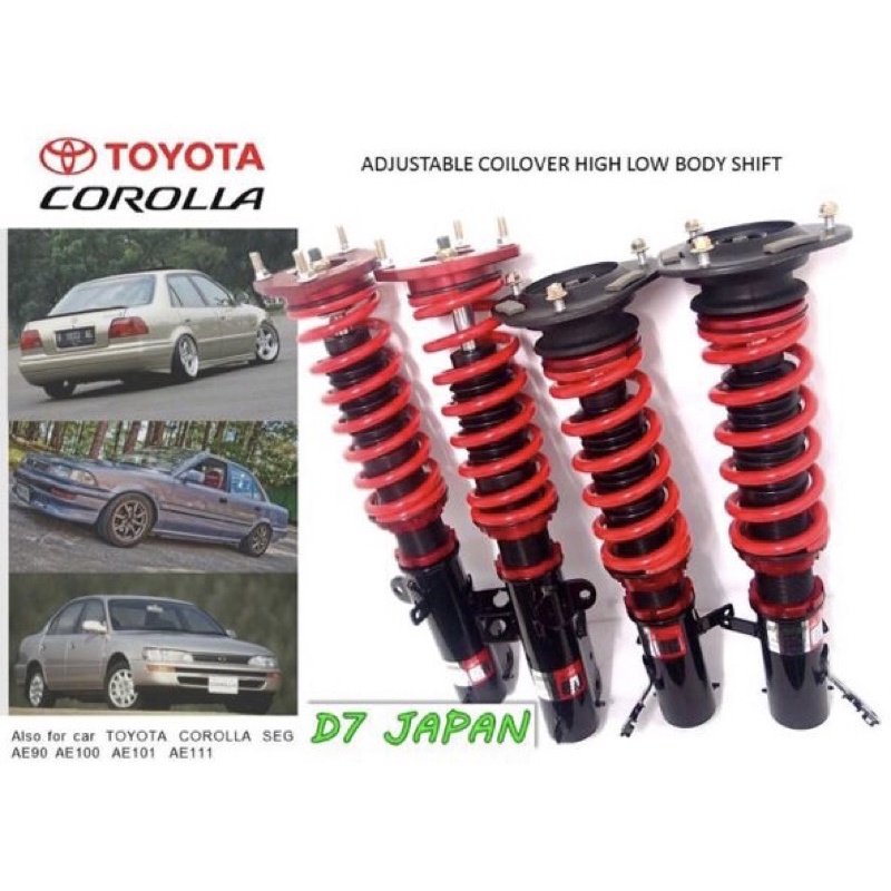 D7 TOYOTA COROLLA SEG AE90 AE100 AE101 AE111 ADJUSTABLE HI LOW BODY