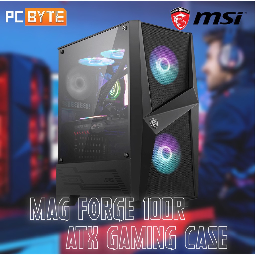 MSI MAG Forge 100R ATX Gaming Case | Shopee Malaysia