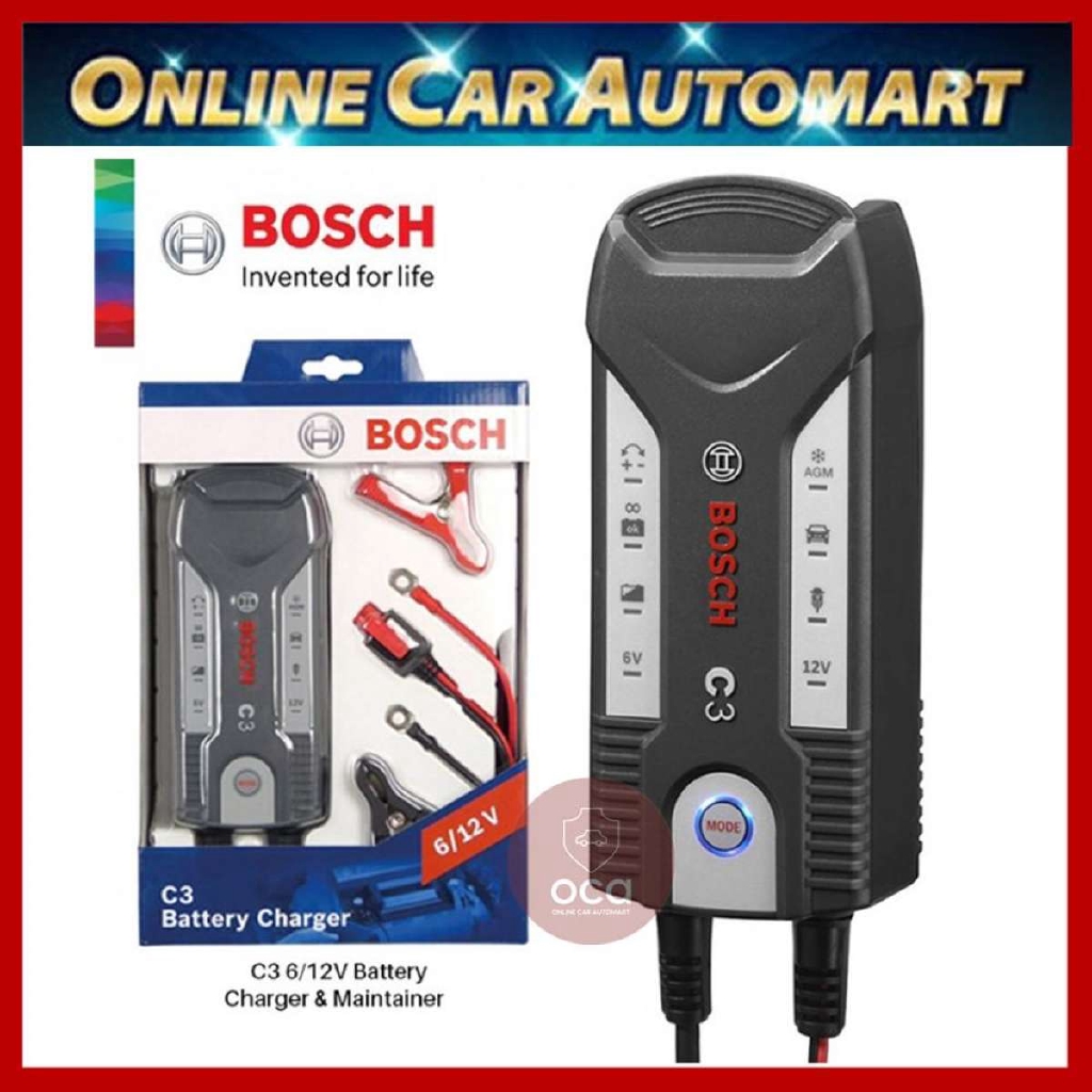 Bosch C3 Battery Charger 6V/12V Shopee Malaysia
