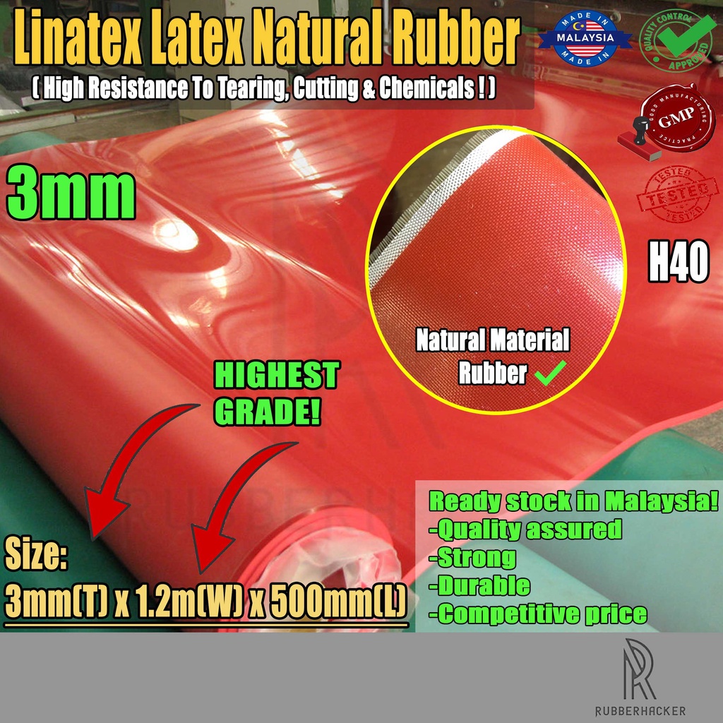 RED Linatex Latex Rubber Sheet, liquid sheet, natural rubber sheet