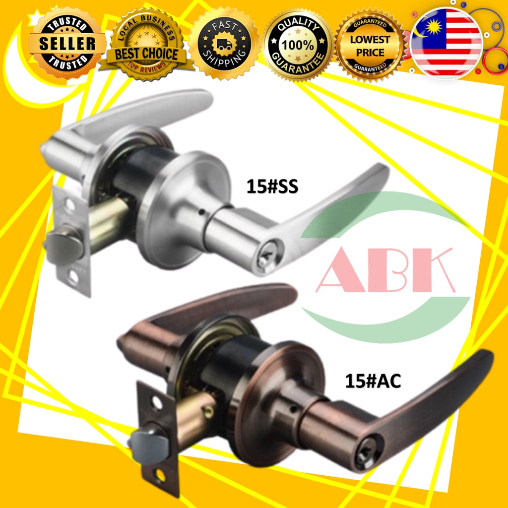 HEAVY DUTY NAVATO TUBULAR LEVER LOCK KUNCI TUAS TIUB KUNCI PINTU (15#AC ...