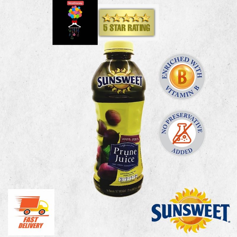 Sunsweet Prune Juice 100Juice (946ml) Not From Concentrate Shopee