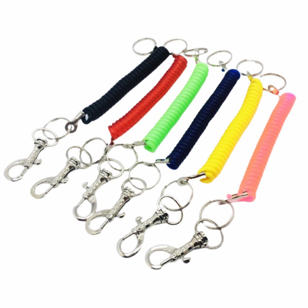 Anti-Lost Spring Safety Anti Theft Keychain Long Elastic Key Rope ...
