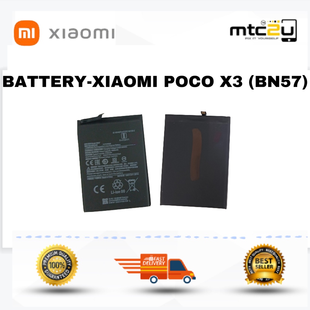 BATTERY-XIAOMI POCO X3 (BN57)/BATERI-XIAOMI POCO X3 (BN57) | Shopee ...