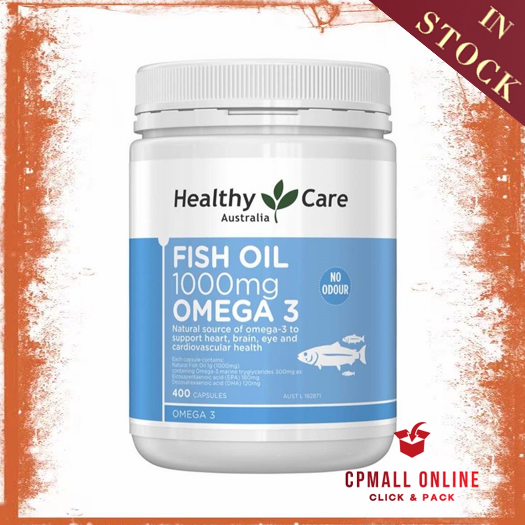[Expiry Date 08/2027] Healthy Care 鱼油 Fish Oil 1000mg Omega 3 ( 400