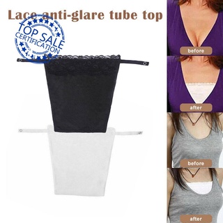 3Pcs Lady Lace Clip-on Mock Camisole Snappy Bra Insert Overlay Modesty  Panel