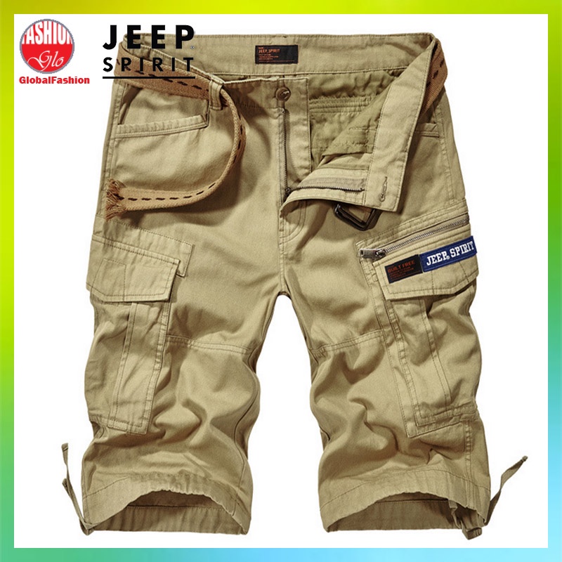 JEEP SPIRIT Men Knee Length Short Pants Seluar Pendek Lelaki Multiple ...