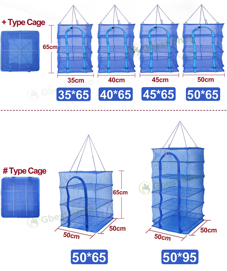 drying fish Net food hanging drying net Folding Fish Rack Cage Shelf ...