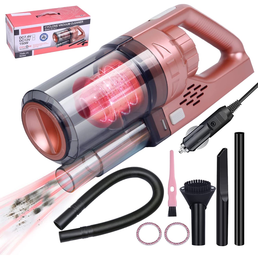 ZSCM Handheld Car Vacuum Cleaner,Portable Car Vac High Power Detailing