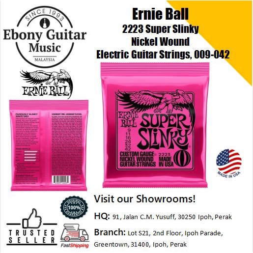 Ernie Ball 2223 Super Slinky Nickel Wound Electric Guitar Strings