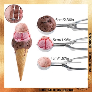 Stainless Steel Large Small Size Fruit Melon Baller Spoon Ice Cream Ball  Scoop with Trigger - China Ice Cream Ball Scoop and Melon Baller Spoon  price
