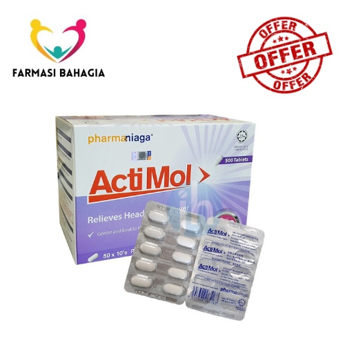 [ Exp 10/2026 ] PHARMANIAGA PARACETAMOL ACTIMOL 650MG TABLET 10'S ( 1 ...