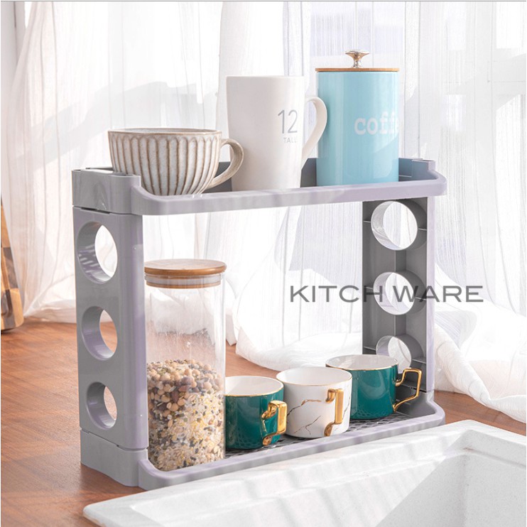 KITCH WARE 2 Layer Kitchen Rack Storage Rack Condiment Appliance ...
