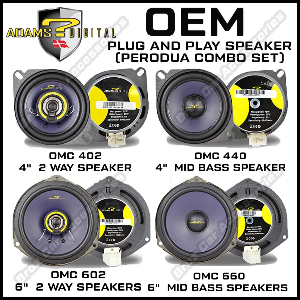 ADAMS DIGITAL / ADAM DIGITAL OEM Car Speaker Kereta Plug & Play Perodua ...