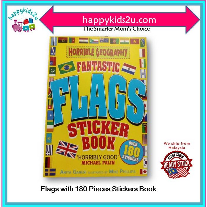 Flags with 180 Pieces Sticker Books l Buku Stiker Bendera kanak-kanak ...