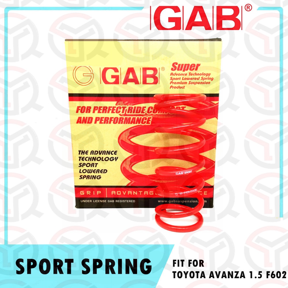 TOYOTA AVANZA 1.5 F602 2004-2011 GAB SUPER LOWERED SPORT SPRING SET (4 ...