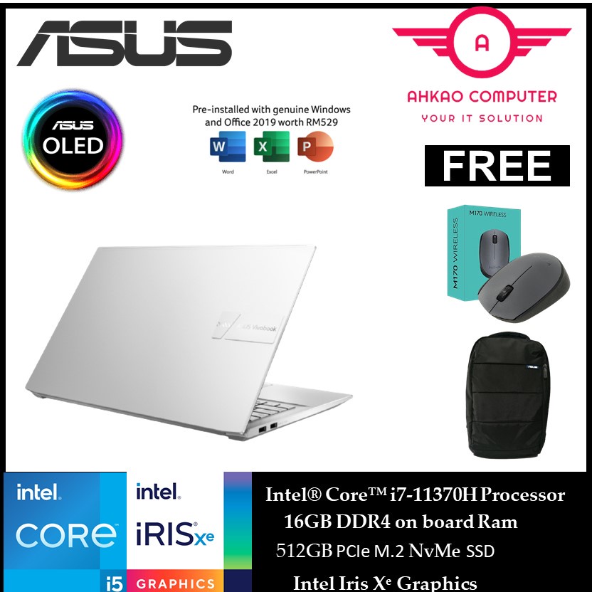 Asus Vivobook Pro 15 K3500P-AL1290TS 15.6'' FHD OLED Laptop Silver ( I7 ...